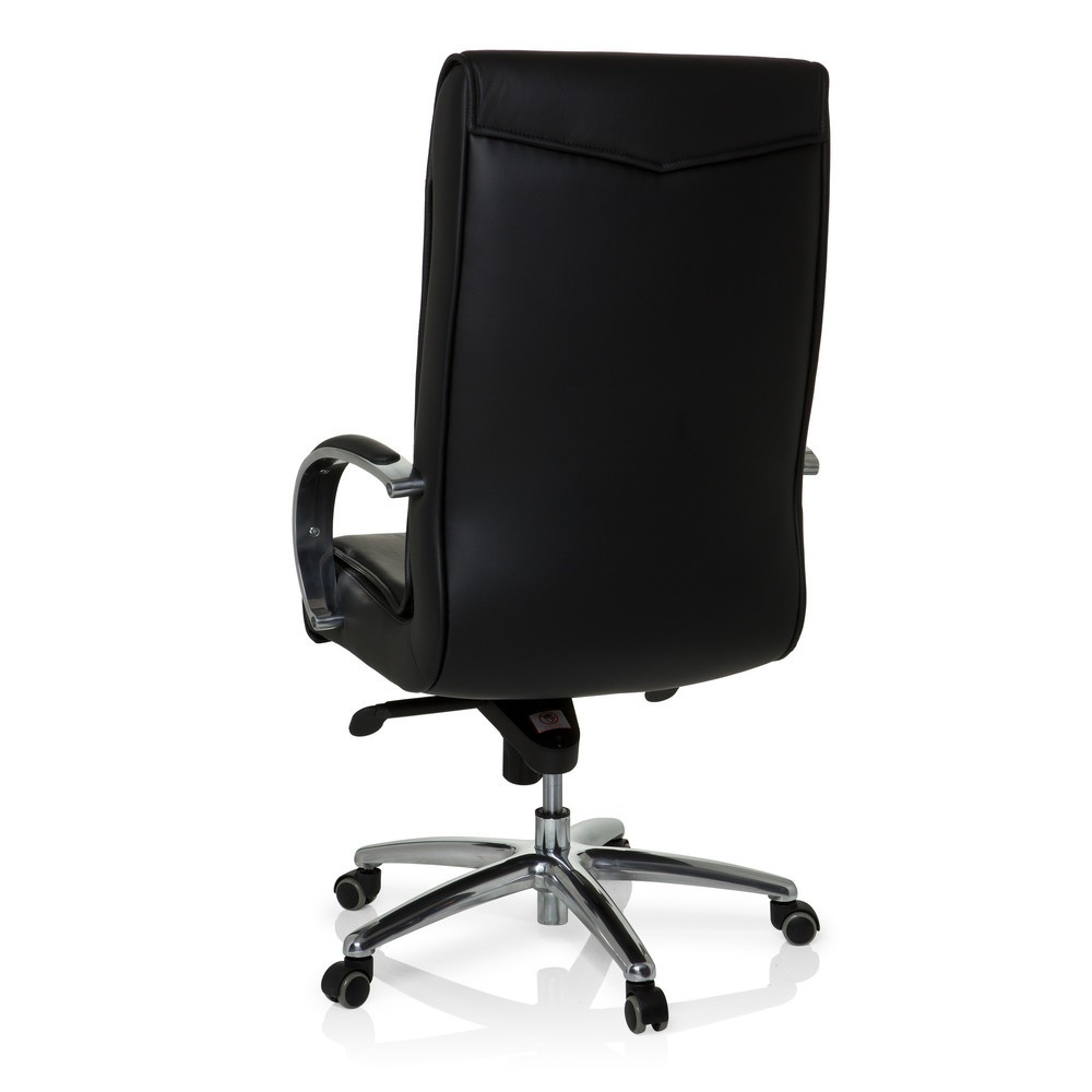 N° de l'image du produit 6 : Siège de bureau / fauteuil de direction hjh OFFICE XXL F 400 cuir/similicuir, noir