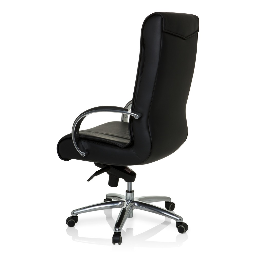 N° de l'image du produit 7 : Siège de bureau / fauteuil de direction hjh OFFICE XXL F 400 cuir/similicuir, noir