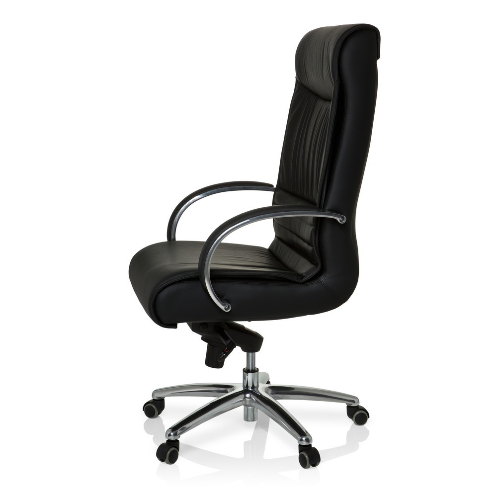 N° de l'image du produit 8 : Siège de bureau / fauteuil de direction hjh OFFICE XXL F 400 cuir/similicuir, noir