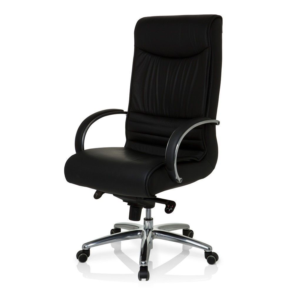 N° de l'image du produit 9 : Siège de bureau / fauteuil de direction hjh OFFICE XXL F 400 cuir/similicuir, noir