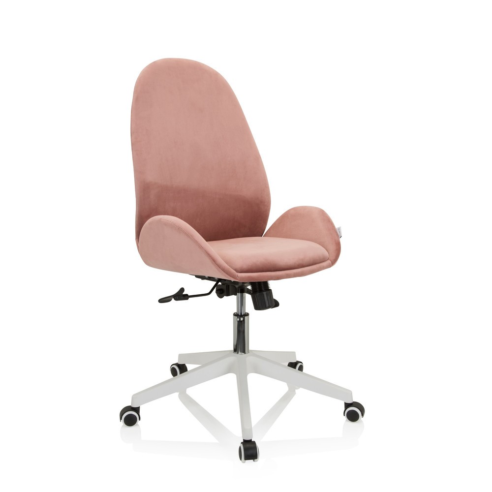 N° de l'image du produit 6 : Chaise de bureau / chaise pivotante hjh OFFICE AVEA velours, rose