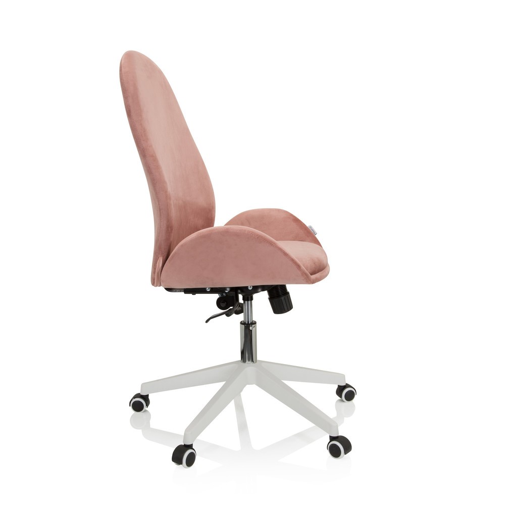 N° de l'image du produit 7 : Chaise de bureau / chaise pivotante hjh OFFICE AVEA velours, rose