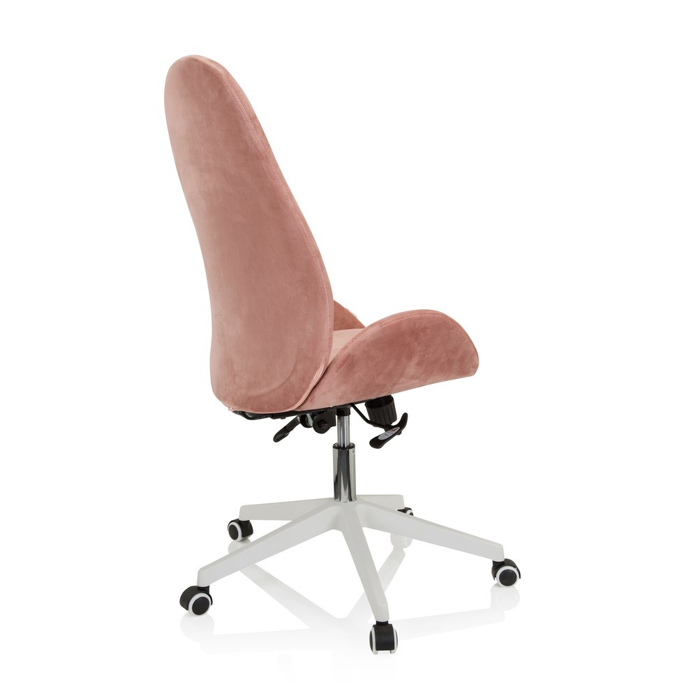N° de l'image du produit 8 : Chaise de bureau / chaise pivotante hjh OFFICE AVEA velours, rose