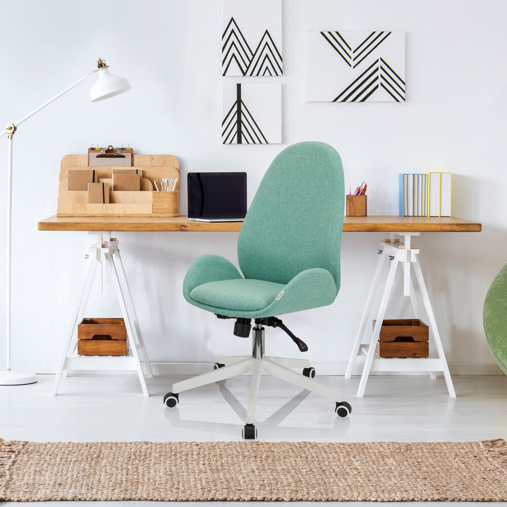 N° de l'image du produit 5 : Chaise de bureau / chaise pivotante hjh OFFICE AVEA I tissu, vert d'eau