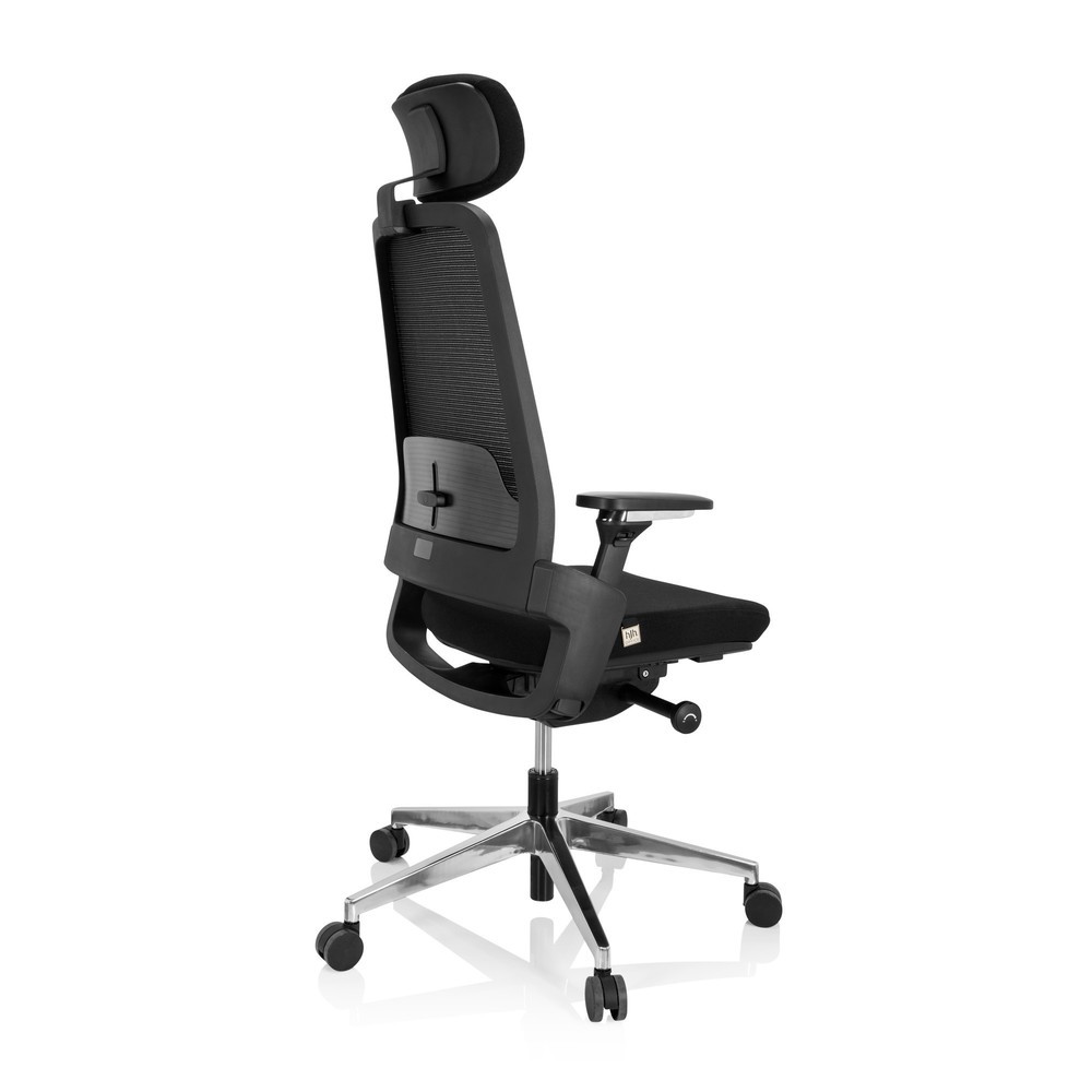 N° de l'image du produit 8 : Chaise de bureau / chaise pivotante hjh OFFICE BRACIO tissu, noir