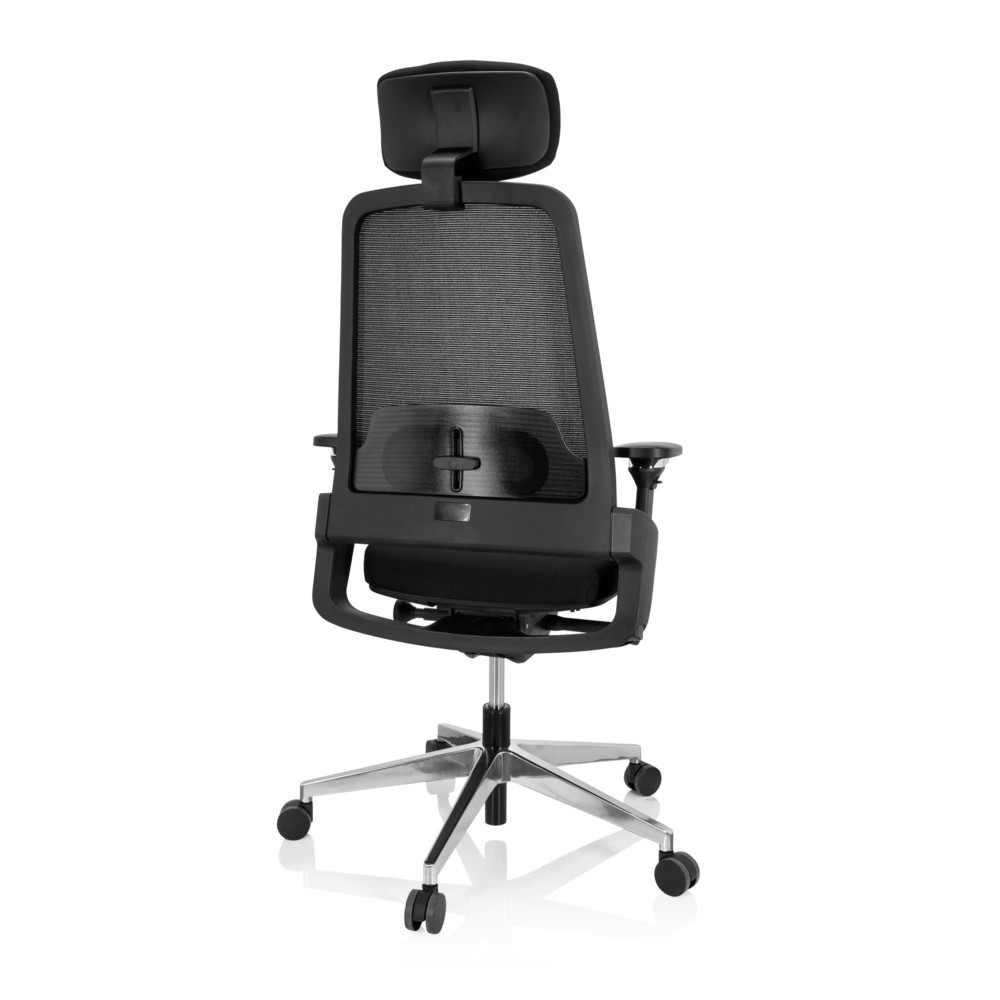 N° de l'image du produit 9 : Chaise de bureau / chaise pivotante hjh OFFICE BRACIO tissu, noir