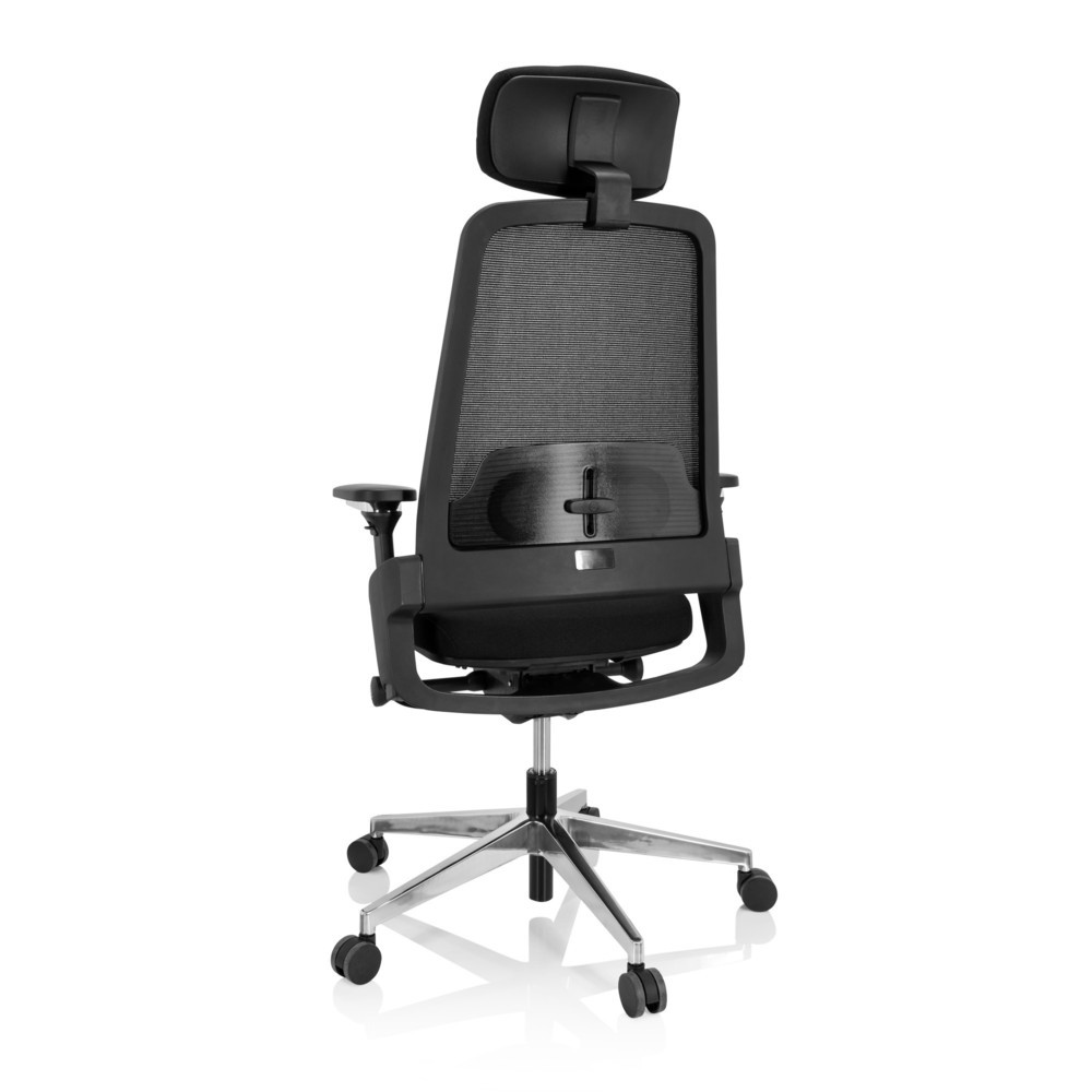 N° de l'image du produit 10 : Chaise de bureau / chaise pivotante hjh OFFICE BRACIO tissu, noir