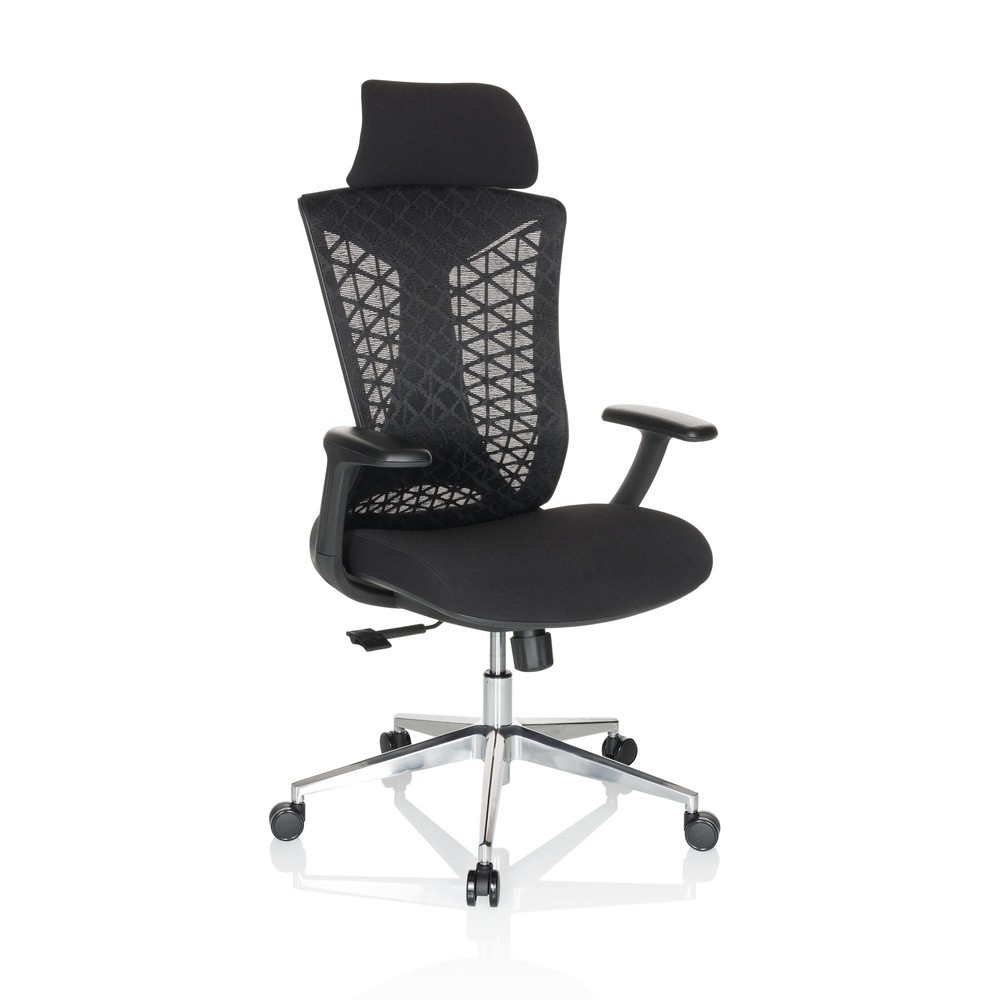 N° de l'image du produit 7 : Chaise de bureau / chaise pivotante hjh OFFICE FALEO B maille / tissu, noir