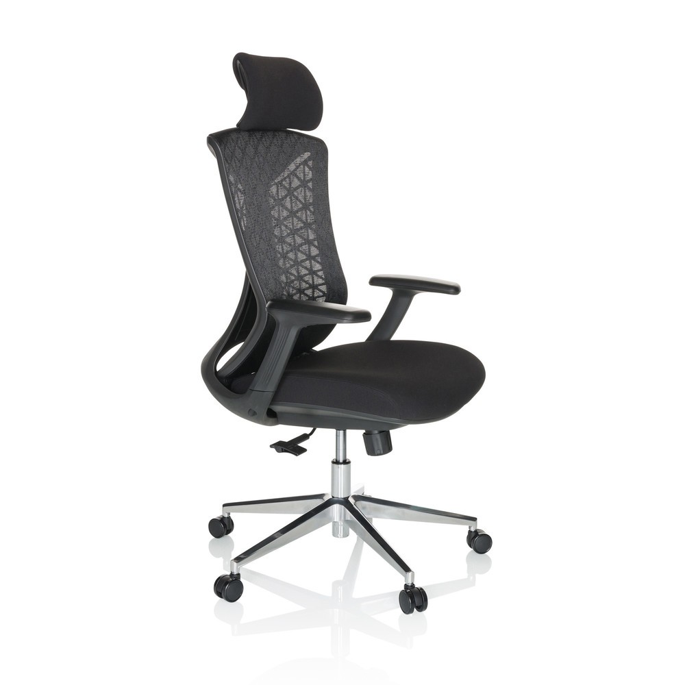 N° de l'image du produit 8 : Chaise de bureau / chaise pivotante hjh OFFICE FALEO B maille / tissu, noir