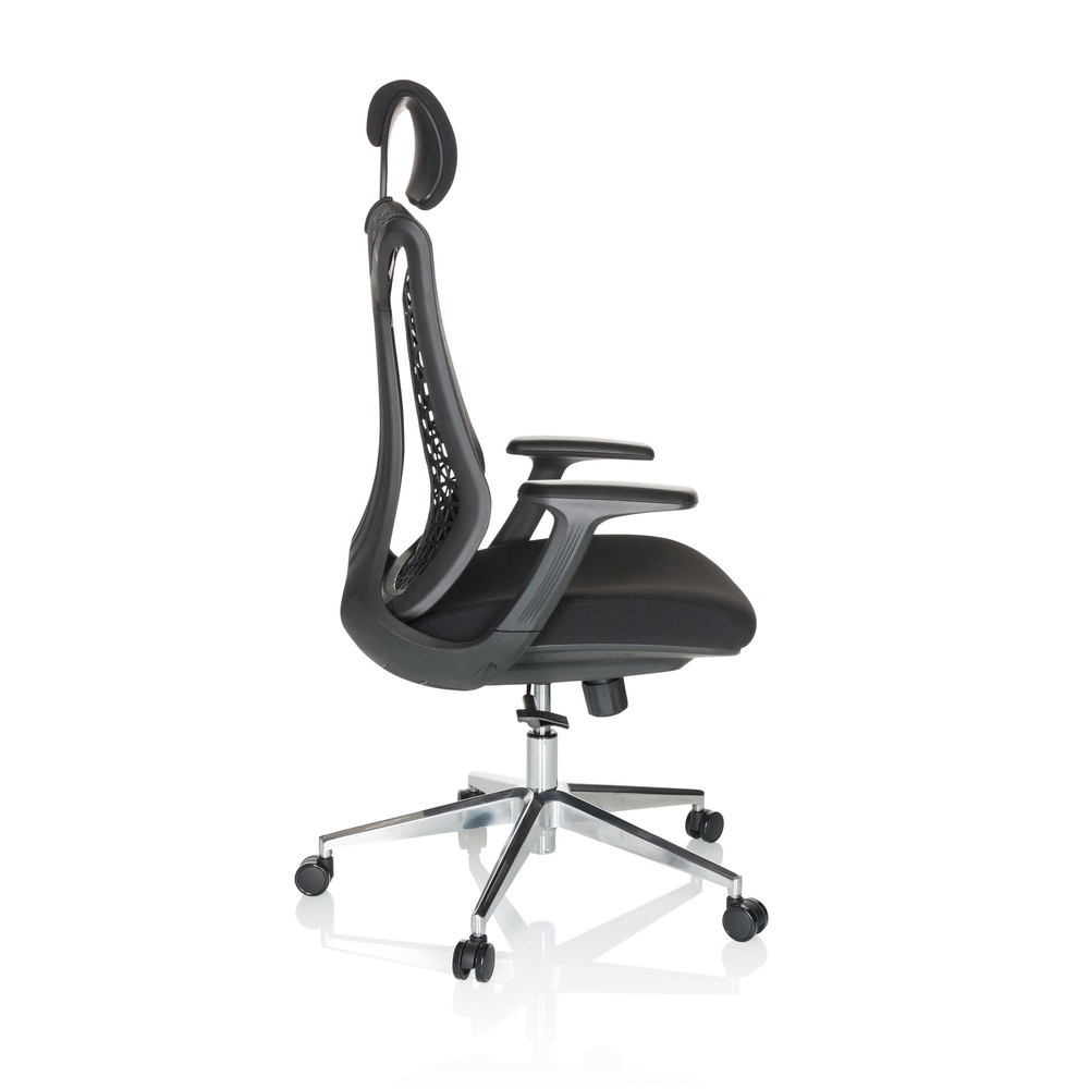 N° de l'image du produit 9 : Chaise de bureau / chaise pivotante hjh OFFICE FALEO B maille / tissu, noir