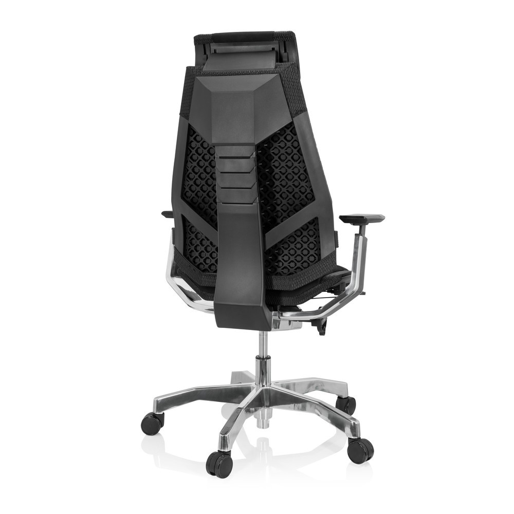 N° de l'image du produit 7 : Chaise de bureau / chaise pivotante hjh OFFICE GENIDIA PRO tissu, noir