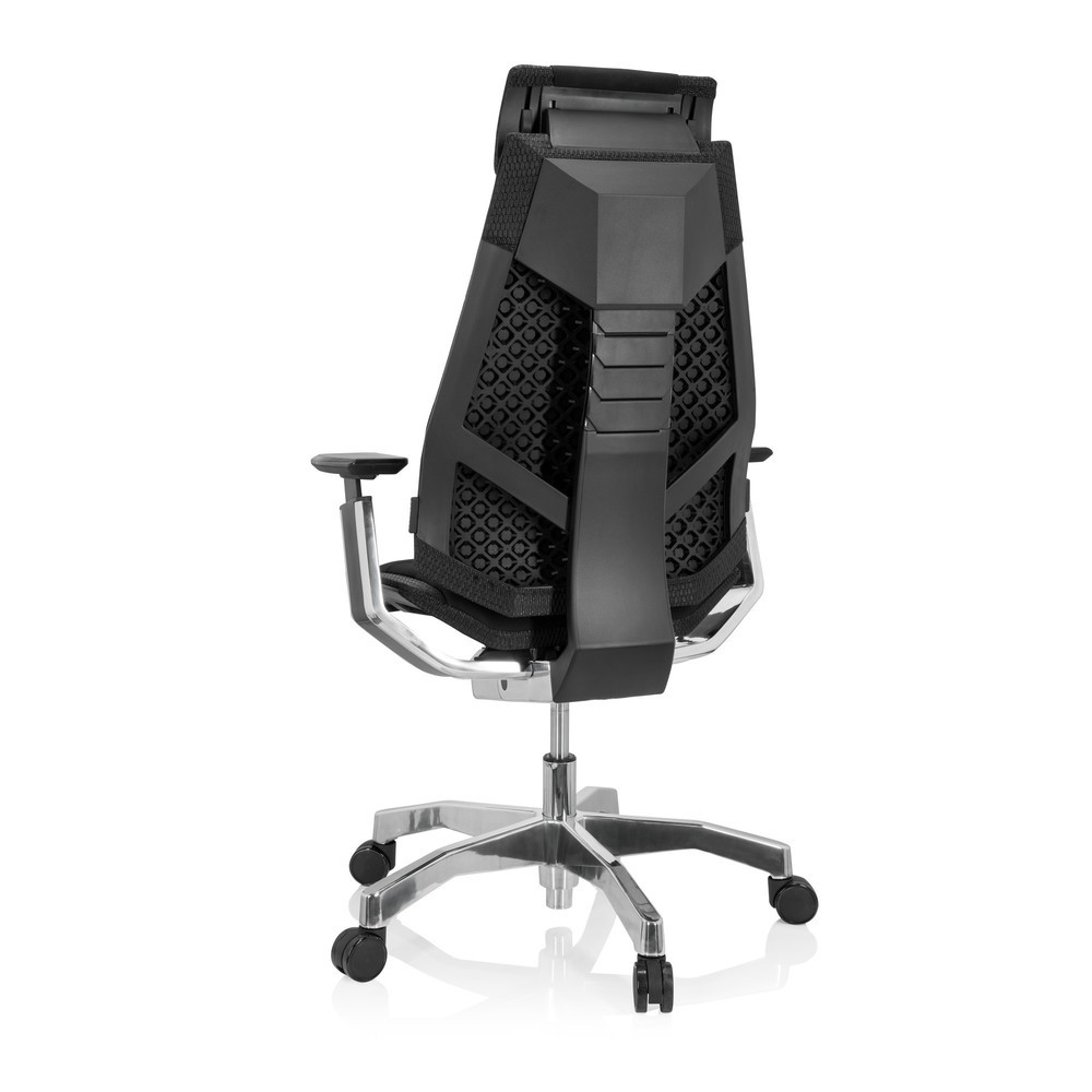 N° de l'image du produit 8 : Chaise de bureau / chaise pivotante hjh OFFICE GENIDIA PRO tissu, noir