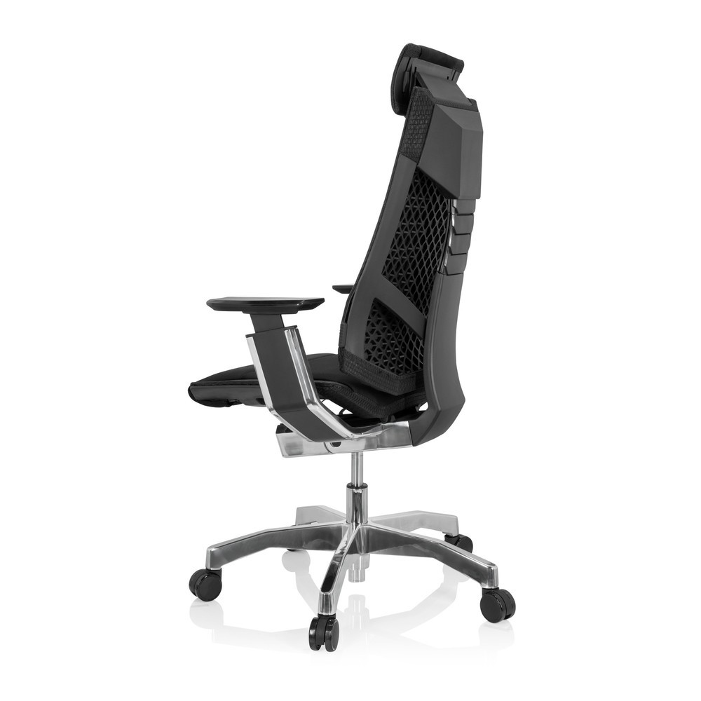 N° de l'image du produit 9 : Chaise de bureau / chaise pivotante hjh OFFICE GENIDIA PRO tissu, noir