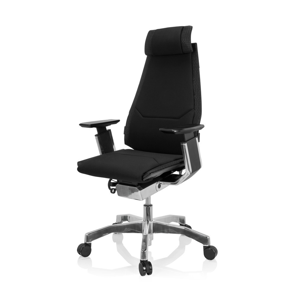N° de l'image du produit 11 : Chaise de bureau / chaise pivotante hjh OFFICE GENIDIA PRO tissu, noir
