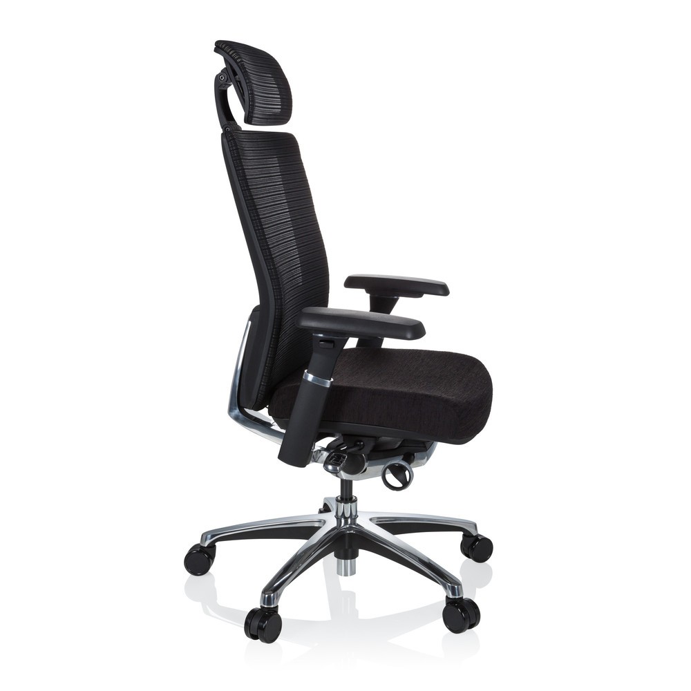 N° de l'image du produit 3 : Siège de bureau hjh OFFICE NOVA PRO I ALU tissu/maille, noir