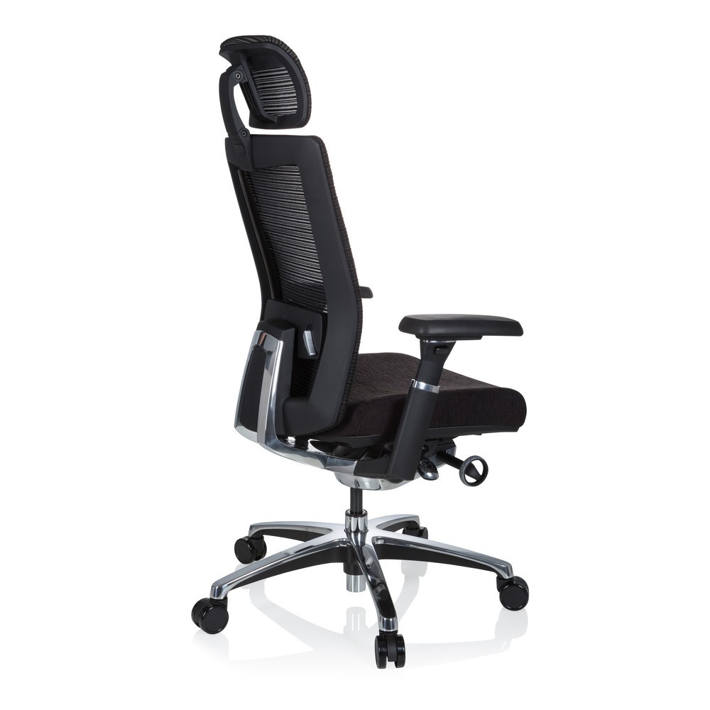 N° de l'image du produit 4 : Siège de bureau hjh OFFICE NOVA PRO I ALU tissu/maille, noir