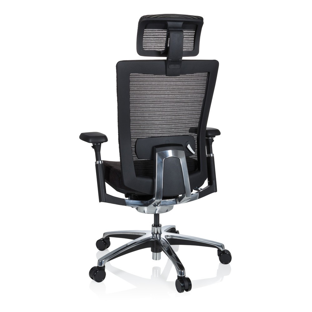 N° de l'image du produit 6 : Siège de bureau hjh OFFICE NOVA PRO I ALU tissu/maille, noir