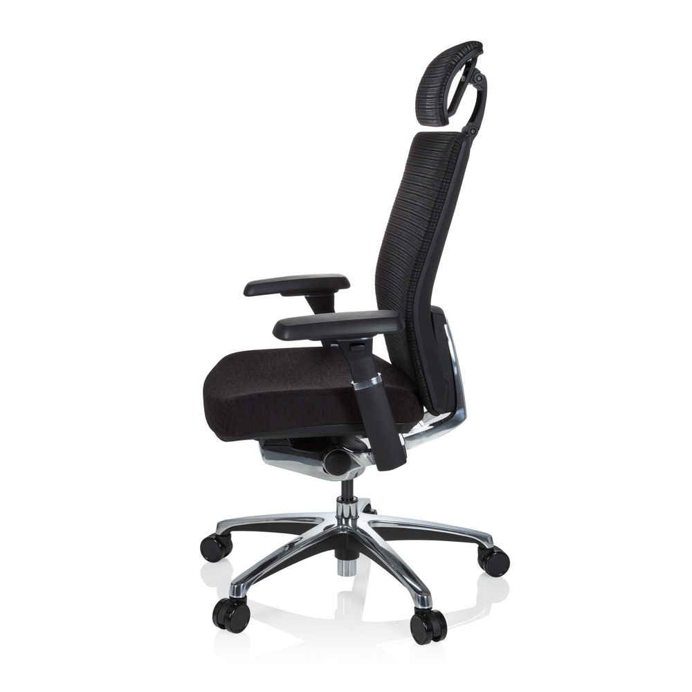 N° de l'image du produit 8 : Siège de bureau hjh OFFICE NOVA PRO I ALU tissu/maille, noir
