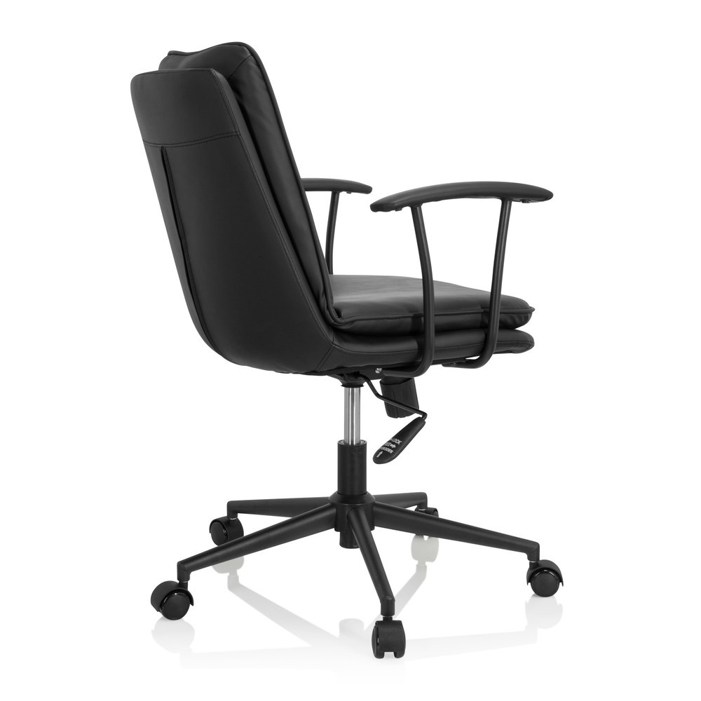 N° de l'image du produit 8 : Chaise de bureau / chaise pivotante hjh OFFICE SMALLO similicuir, noir