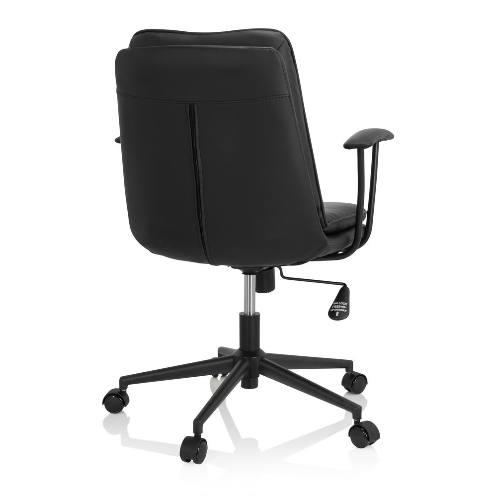 N° de l'image du produit 9 : Chaise de bureau / chaise pivotante hjh OFFICE SMALLO similicuir, noir