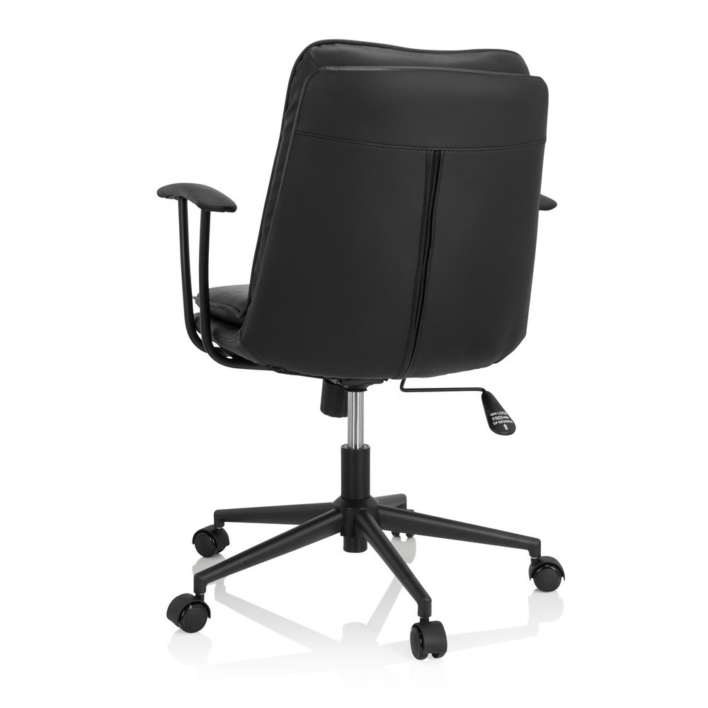 N° de l'image du produit 10 : Chaise de bureau / chaise pivotante hjh OFFICE SMALLO similicuir, noir