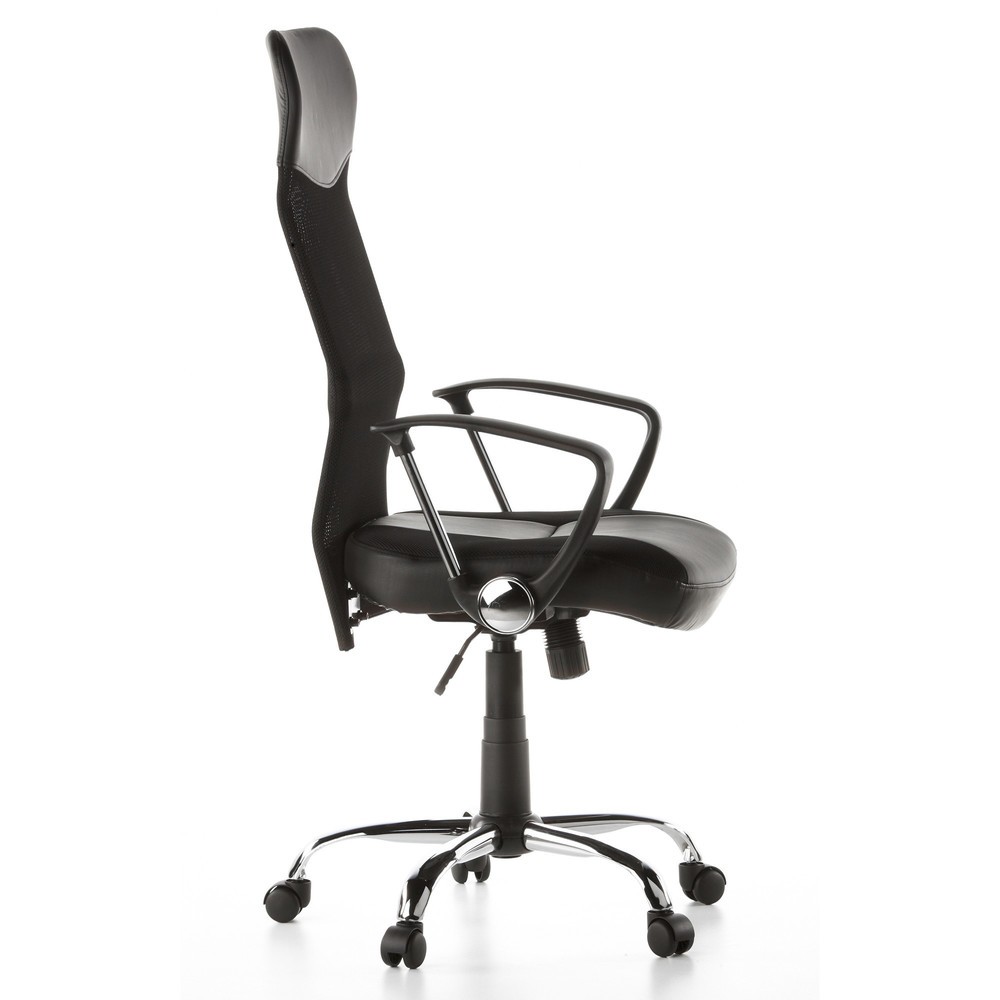 N° de l'image du produit 7 : Chaise de bureau / fauteuil de direction hjh OFFICE STRYKA maille / similicuir, noir