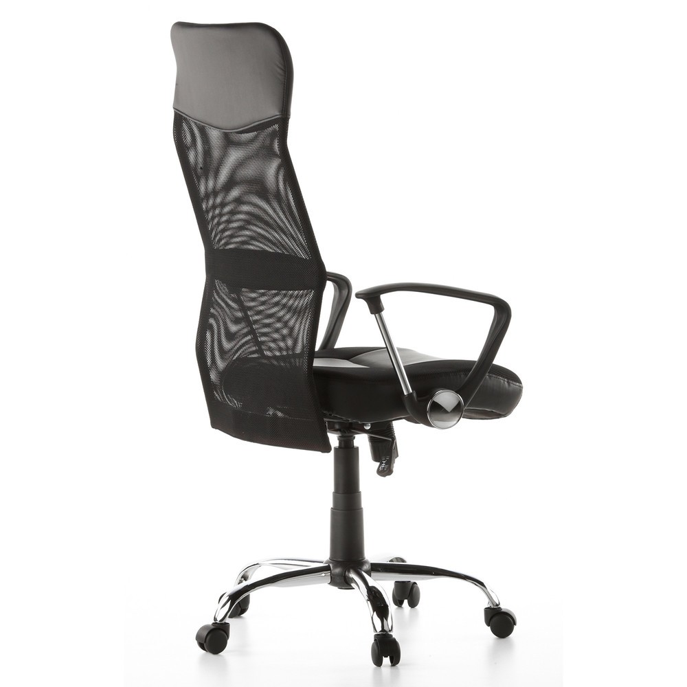 N° de l'image du produit 8 : Chaise de bureau / fauteuil de direction hjh OFFICE STRYKA maille / similicuir, noir