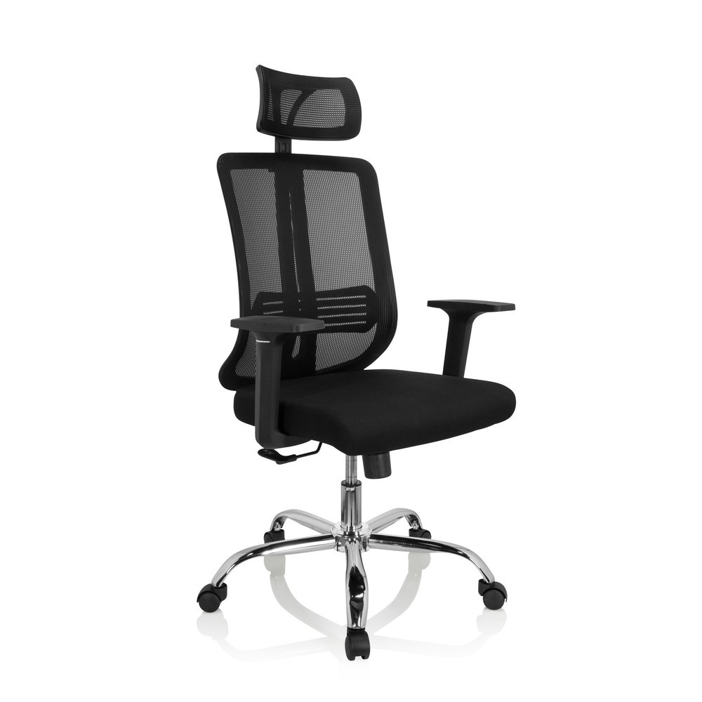 N° de l'image du produit 6 : Chaise de bureau / chaise pivotante hjh OFFICE ZH 200 maille, noir