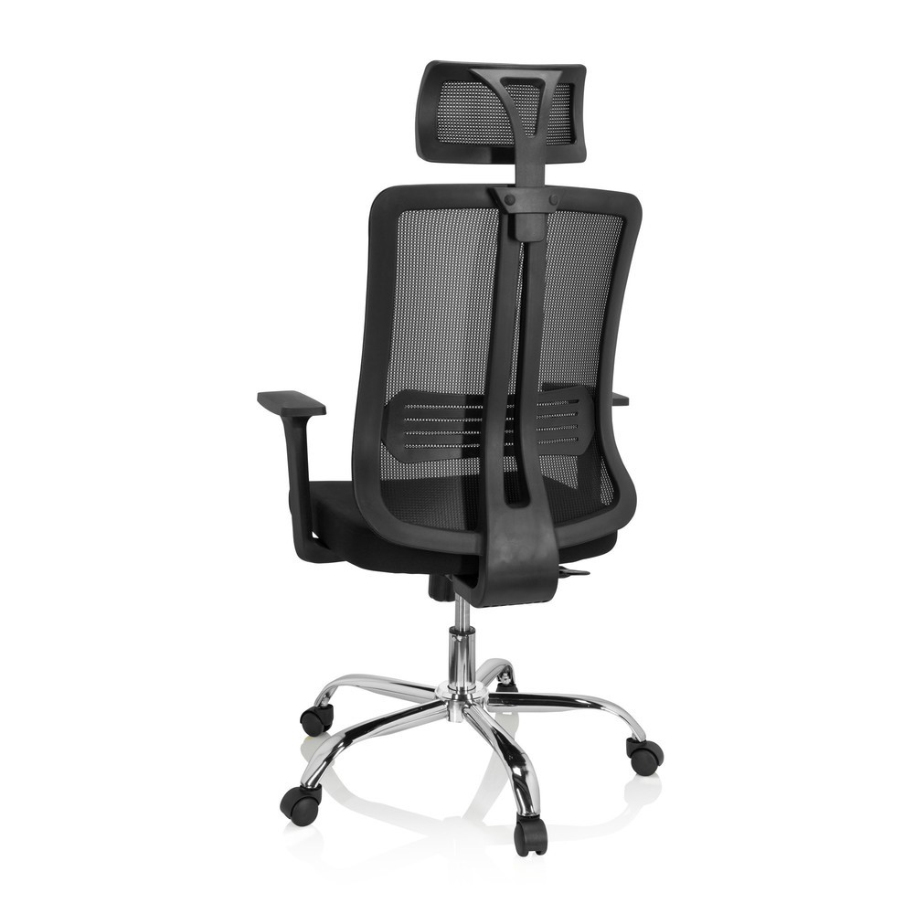 N° de l'image du produit 10 : Chaise de bureau / chaise pivotante hjh OFFICE ZH 200 maille, noir