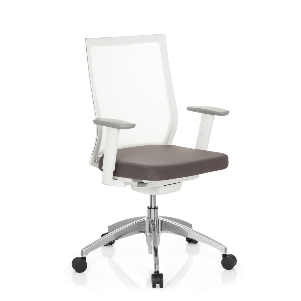 N° de l'image du produit 3 : Siège de bureau / siège pivotant hjh OFFICE ASPEN tissu, gris/blanc