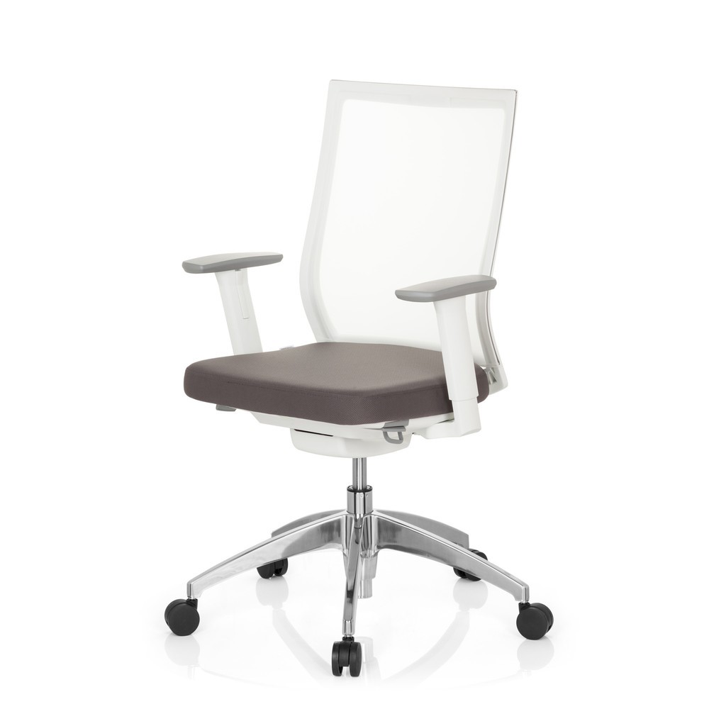 N° de l'image du produit 10 : Siège de bureau / siège pivotant hjh OFFICE ASPEN tissu, gris/blanc