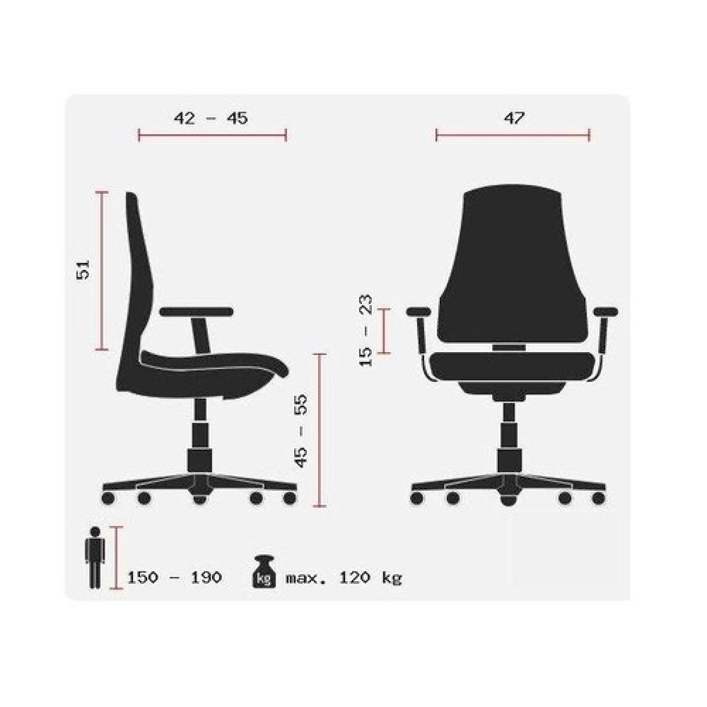 N° de l'image du produit 12 : Siège de bureau / siège pivotant hjh OFFICE ASPEN tissu, gris/blanc