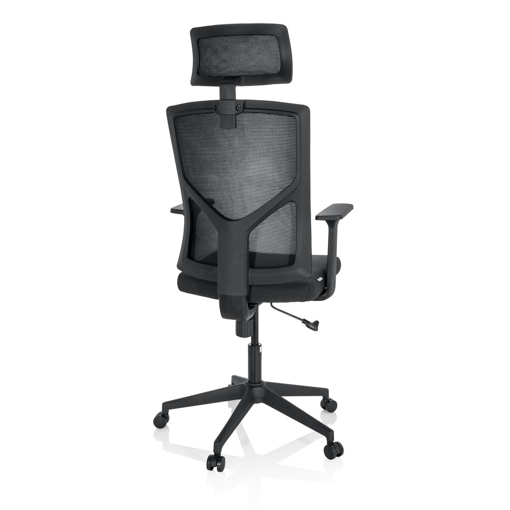 N° de l'image du produit 5 : Siège de bureau / siège pivotant hjh OFFICE BRETON B tissu/maille, noir
