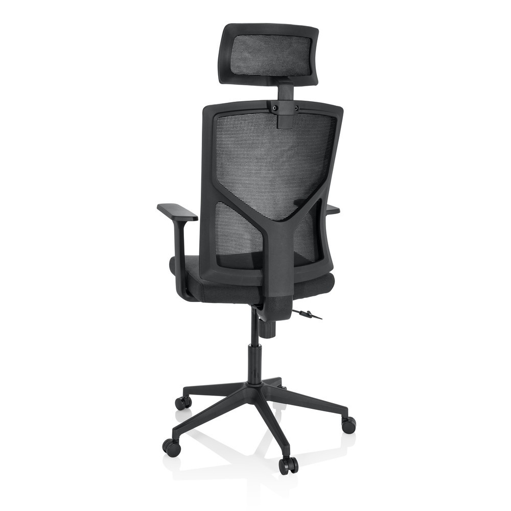 N° de l'image du produit 6 : Siège de bureau / siège pivotant hjh OFFICE BRETON B tissu/maille, noir