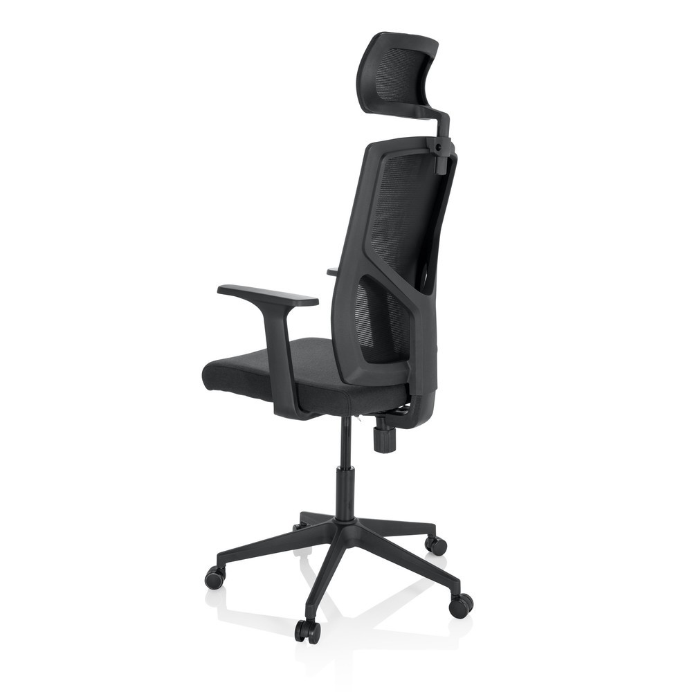 N° de l'image du produit 7 : Siège de bureau / siège pivotant hjh OFFICE BRETON B tissu/maille, noir