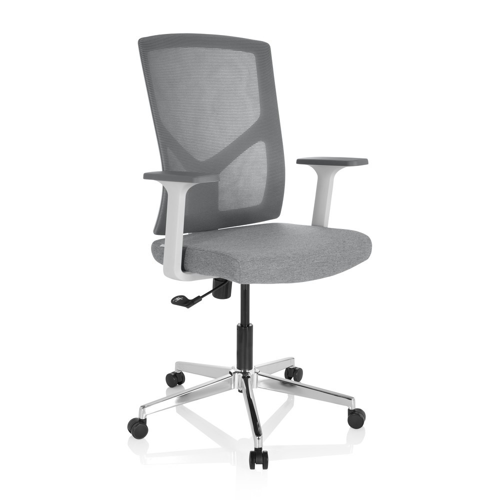 N° de l'image du produit 3 : Siège de bureau / siège pivotant hjh OFFICE BRETON BASE W tissu/maille, gris