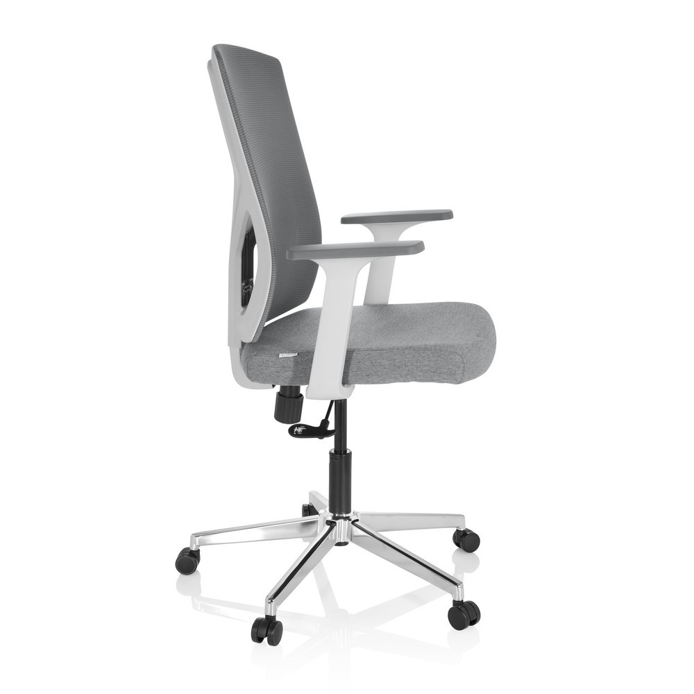 N° de l'image du produit 4 : Siège de bureau / siège pivotant hjh OFFICE BRETON BASE W tissu/maille, gris