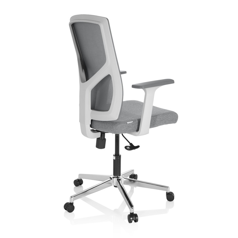 N° de l'image du produit 5 : Siège de bureau / siège pivotant hjh OFFICE BRETON BASE W tissu/maille, gris