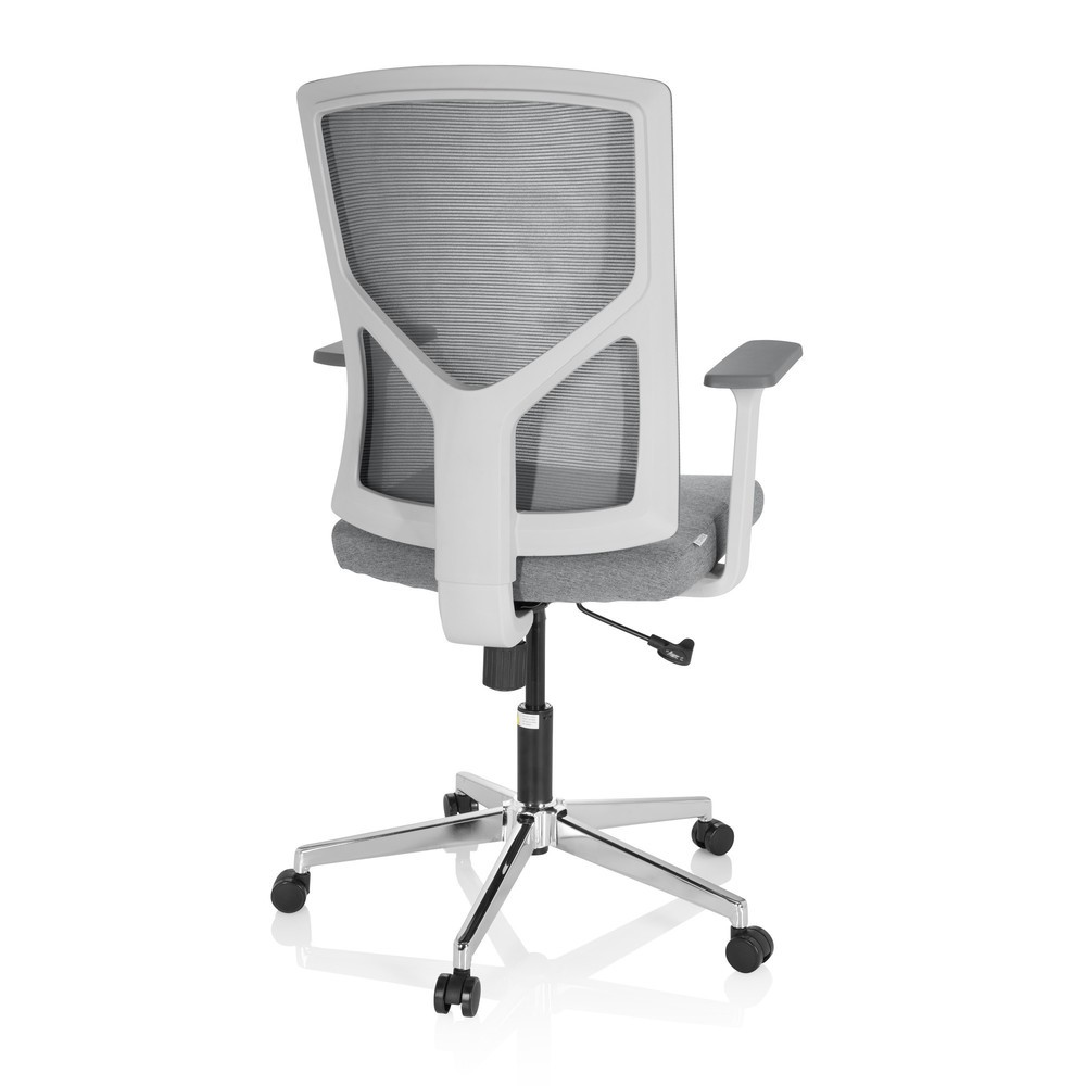 N° de l'image du produit 6 : Siège de bureau / siège pivotant hjh OFFICE BRETON BASE W tissu/maille, gris