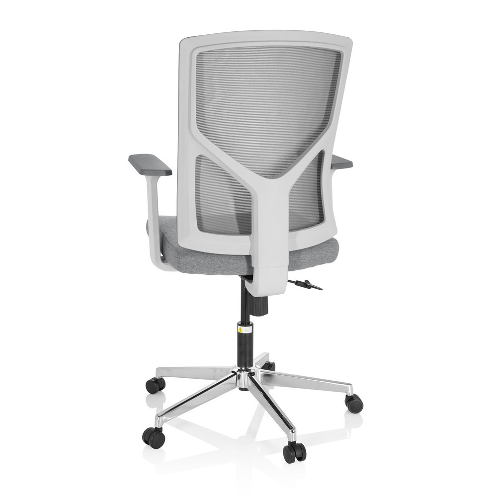 N° de l'image du produit 7 : Siège de bureau / siège pivotant hjh OFFICE BRETON BASE W tissu/maille, gris