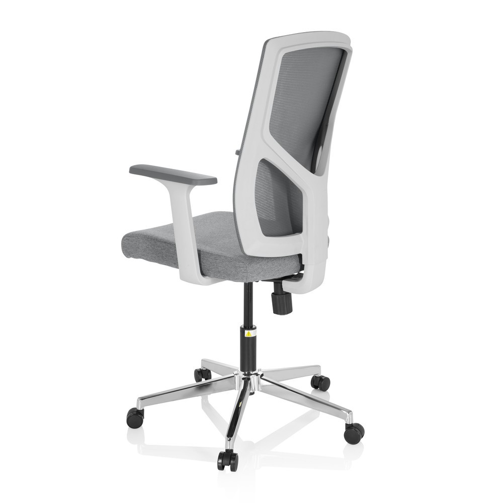 N° de l'image du produit 8 : Siège de bureau / siège pivotant hjh OFFICE BRETON BASE W tissu/maille, gris