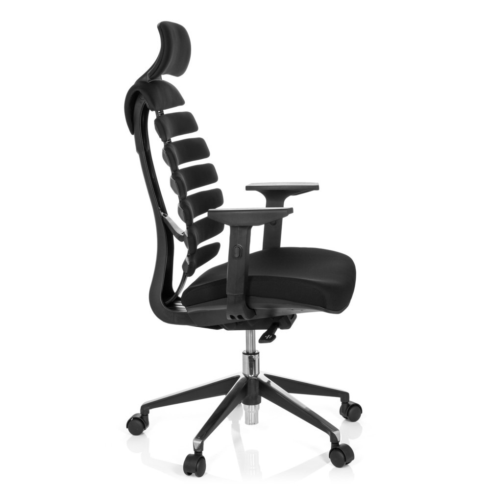 N° de l'image du produit 4 : Siège de bureau / siège pivotant hjh OFFICE ERGO LINE II PRO tissu, noir