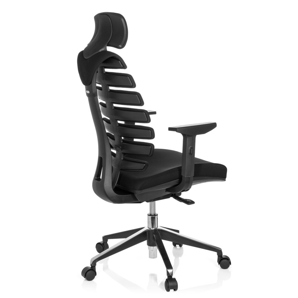 N° de l'image du produit 5 : Siège de bureau / siège pivotant hjh OFFICE ERGO LINE II PRO tissu, noir