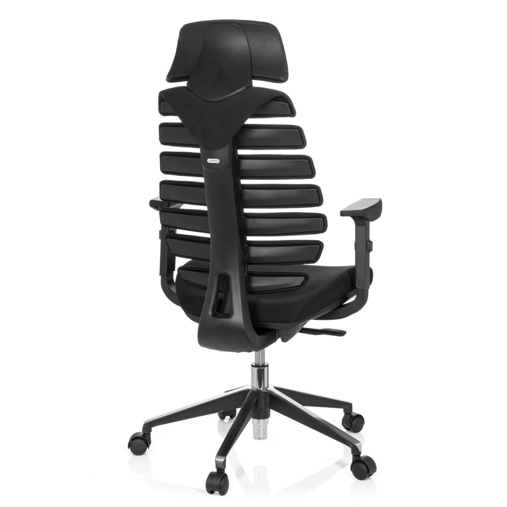 N° de l'image du produit 6 : Siège de bureau / siège pivotant hjh OFFICE ERGO LINE II PRO tissu, noir