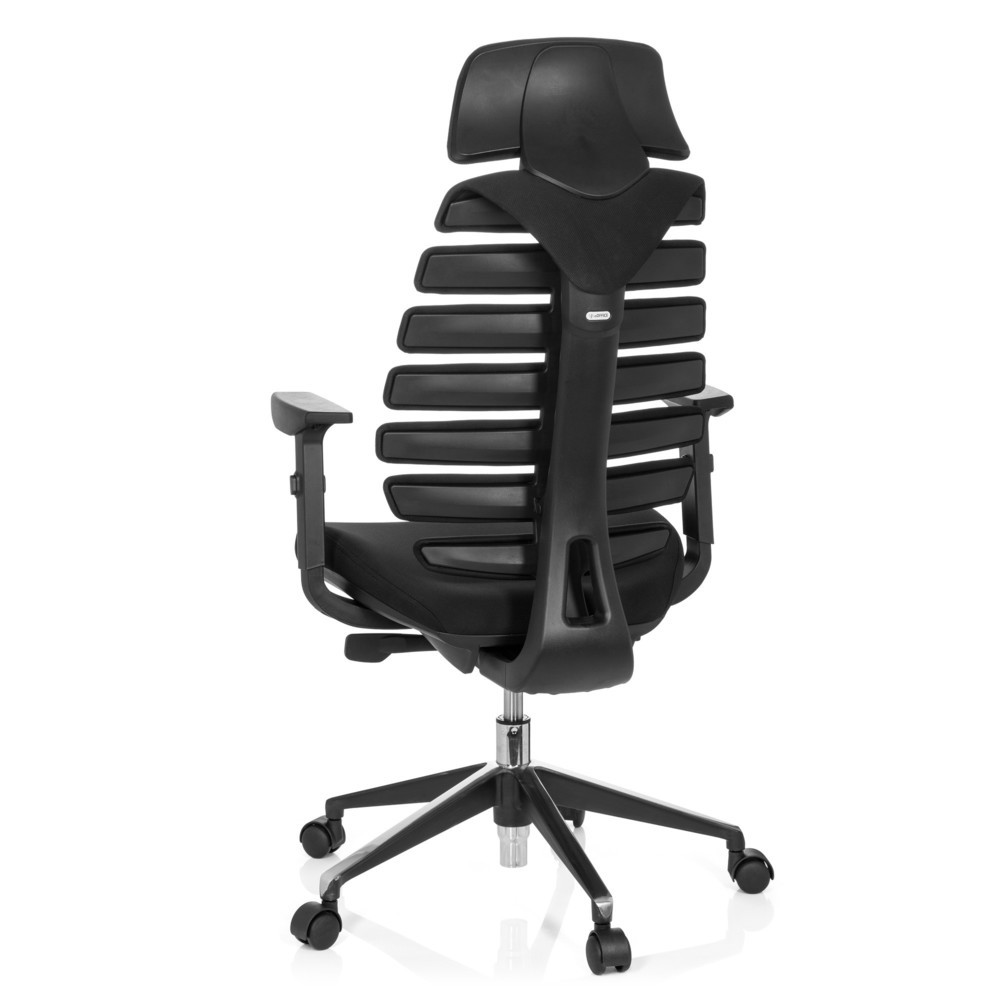 N° de l'image du produit 7 : Siège de bureau / siège pivotant hjh OFFICE ERGO LINE II PRO tissu, noir