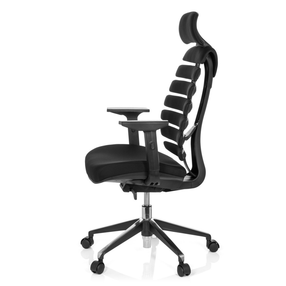 N° de l'image du produit 9 : Siège de bureau / siège pivotant hjh OFFICE ERGO LINE II PRO tissu, noir
