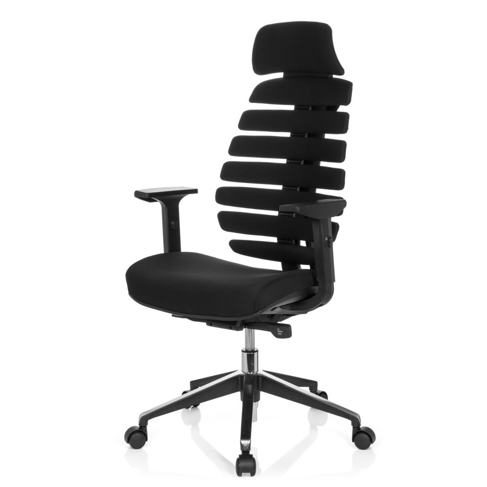N° de l'image du produit 10 : Siège de bureau / siège pivotant hjh OFFICE ERGO LINE II PRO tissu, noir