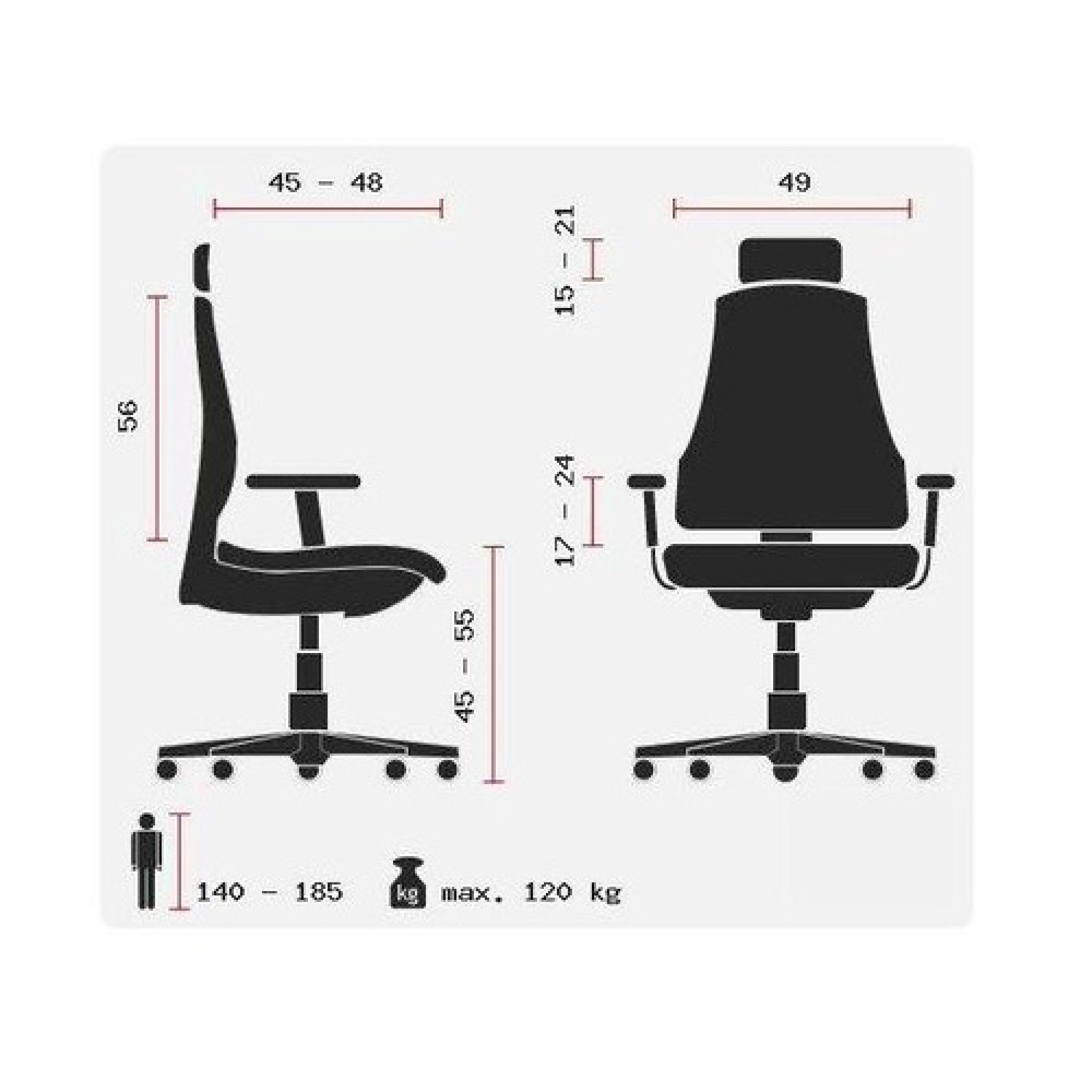 N° de l'image du produit 12 : Siège de bureau / siège pivotant hjh OFFICE ERGO LINE II PRO tissu, noir