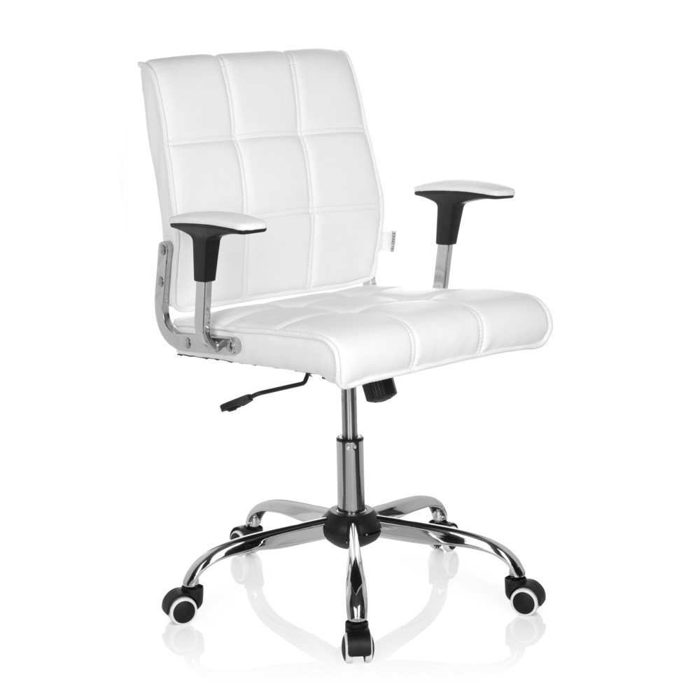 N° de l'image du produit 2 : Siège de bureau / siège pivotant hjh OFFICE ERNESTO similicuir, blanc