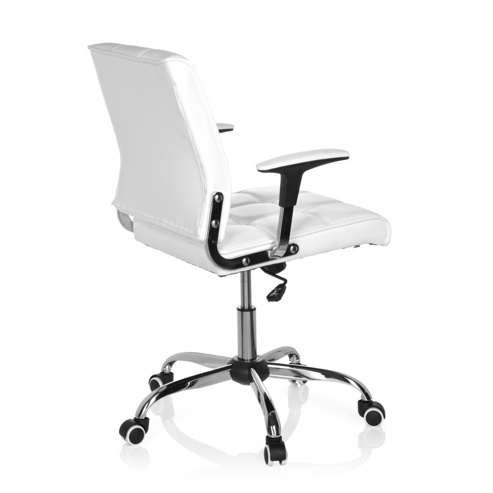 N° de l'image du produit 4 : Siège de bureau / siège pivotant hjh OFFICE ERNESTO similicuir, blanc